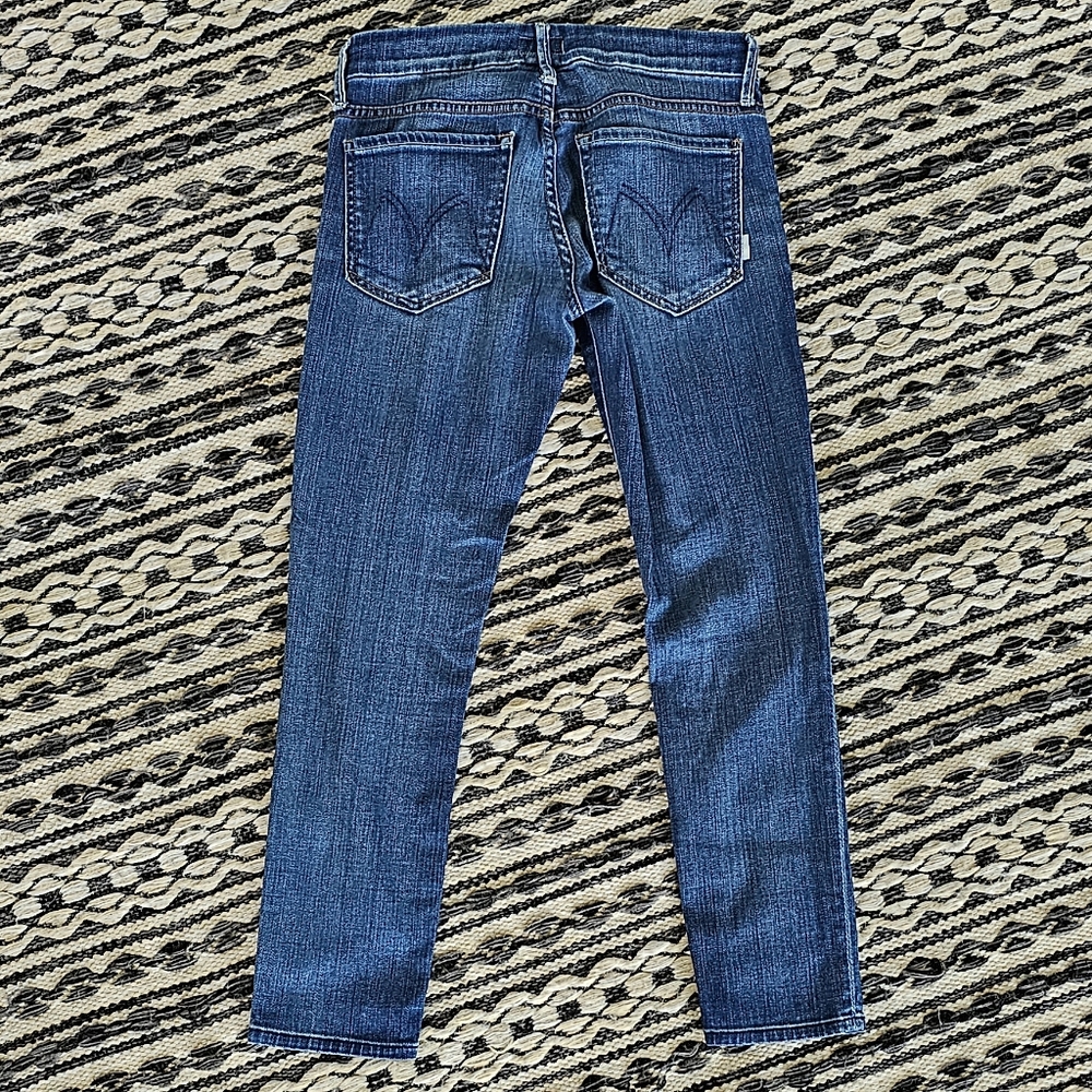 MOTHER The Looker Crop Jeans Cry of the Peacock Color sz 26